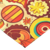 レトロ70s Groovy秋秋の要素パターン テーブルクロス (アングル)
