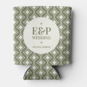 レトロ70s Groovy Green 結婚's 缶クーラー (正面)