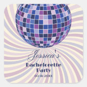 レトロ70s Groovy Last Discoバチェロレッテ スクエアシール (正面)