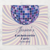 レトロ70s Groovy Last Discoバチェロレッテ ビールラベル (シングルラベル)