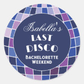 レトロ70s Groovy Last Discoバチェロレッテ ラウンドシール (正面)