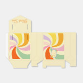 レトロ70s Groovy Waveフラワーサンキュー フェイバーボックス (折り畳みなし)