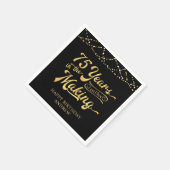 レトロ75誕生日75年メイキング・ライト スタンダードカクテルナプキン (角)