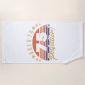 レトロ75th誕生日ユーモア ビーチタオル (正面)