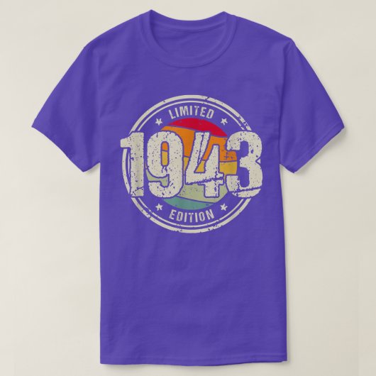 レトロ79歳ヴィンテージ1943限定版79t tシャツ (デザイン正面)