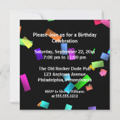 レトロ8トラック50歳誕生日 招待状 (裏面)