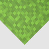 レトロ8ビットゲーム風グリーンピクセルパターン 薄葉紙 (詳細)