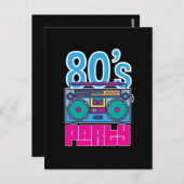 レトロ80のパーティーガール素晴らしハガキカラフルー ポストカード (正面/裏面)