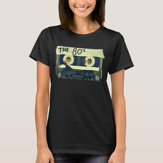 レトロ80のミックステープ Tシャツ (正面)