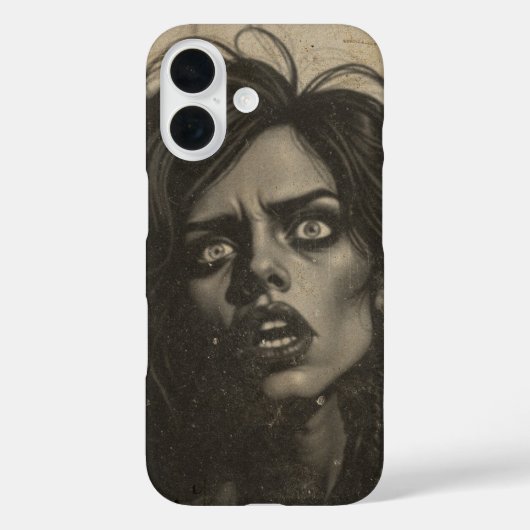 レトロ80の愛想の悪い女性 Case-Mate iPhoneケース (裏面)