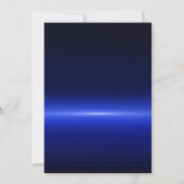 レトロ80の未来的グリッド誕生日 招待状 (裏面)