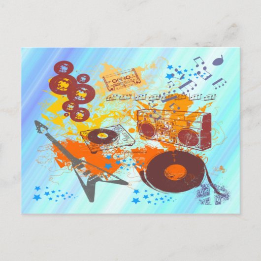 レトロ80の音楽 ポストカード (正面)
