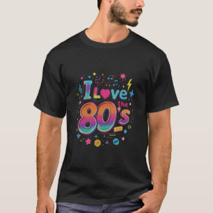 レトロ80のLove Tシャツデザイン Tシャツ