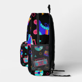 レトロ80をテーマにしたパーソナライズ名 プリントバックパック (右)