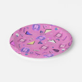 レトロ80ズピンクたまごち ペーパープレート (アングル)
