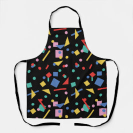 レトロ80ポップ・アートの年代の芸術的な幾何形状 エプロン