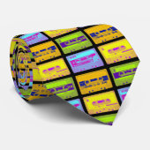 レトロ80ポップ・アートのsのカセットテープ ネクタイ (ロール)