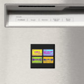 レトロ80ポップ・アートのsのカセットテープ マグネット (インサイチュ (食洗機))