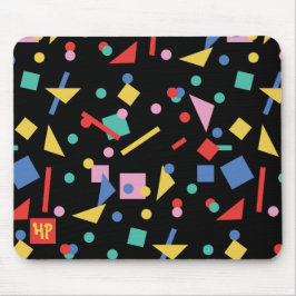 レトロ80ポップ・アートのs art geometric shapesマウスパッド マウスパッド