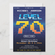 レトロ80代おもしろい70歳の誕生日パーティー