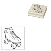 レトロ80年代かわいい漫画ローラースケート ラバースタンプ (押印)