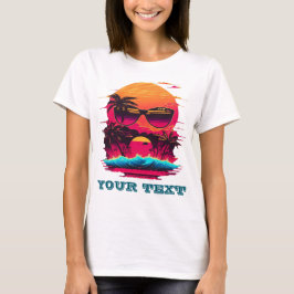 レトロ80年代のヴィンテージヤシカリブのの木 Tシャツ