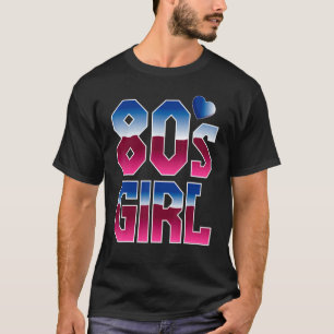 レトロ80年代の女の子1980年代1980年代の女性2 Tシャツ