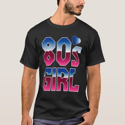 レトロ80年代の女の子1980年代1980年代の女性2 Tシャツ (正面)