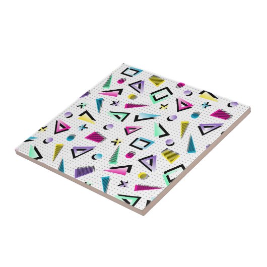 レトロ80年代の明るさとカラフル傾向 タイル (側面)