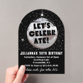 レトロ80年代の誕生日をお祝いしよう アクリル招待状 (インサイチュ (ポータブル))