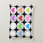 レトロ80年代はっきりした幾何学模様 アクセントクッション (裏面(縦))