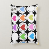 レトロ80年代はっきりした幾何学模様 アクセントクッション (正面(垂直))