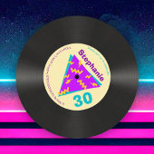 レトロ80年代をテーマにした30歳の誕生日パーティーフェイク記録 招待状