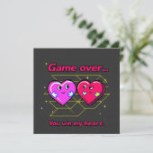 レトロ80年代アーケードゲームのバレンタインデー シーズンカード (スタンド正面)