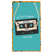 レトロ80年代カセットテープ音楽誕生会 スモールペーパーバッグ (裏面)