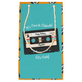 レトロ80年代カセットテープ音楽誕生会 スモールペーパーバッグ (正面)