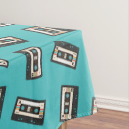 レトロ80年代カセットテープ音楽誕生会 テーブルクロス