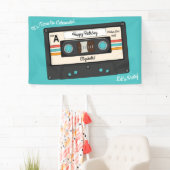 レトロ80年代カセットテープ音楽誕生会 横断幕 (インサイチュ)