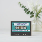 レトロ80年代カセットテープ 名刺 (スタンド正面)