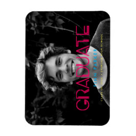 レトロ80年代ネオンライト写真卒業 マグネット