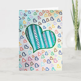 レトロ80年代ハートバレンタインデー シーズンカード