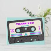 レトロ80年代パープルミックステープ2025卒業 サンキューカード (スタンド正面)