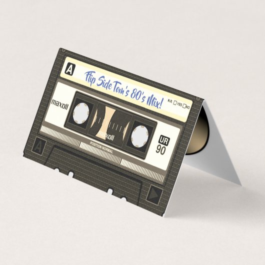 レトロ80年代ミックステープカセットとレコード (裏面)