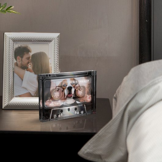 レトロ80年代ミュージックカセット自分の写真を追加 フォトブロック
