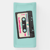 レトロ80年代ミュージックミックステープ50th誕生日パーティー 横断幕 (縦)