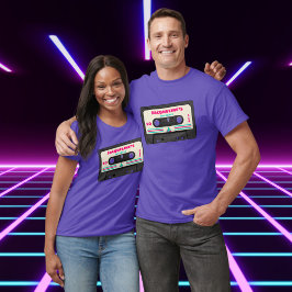 レトロ80年代ミュージックミックステープ50th誕生日パーティー tシャツ