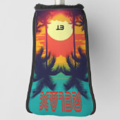 レトロ80年代リラックス熱帯サンセットパター ゴルフヘッドカバー (回転90)