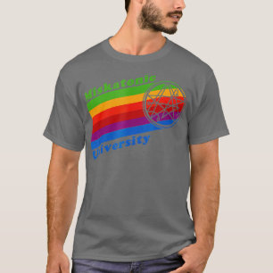 レトロ80年代レインボーミスカトニック大学とシンボル Tシャツ