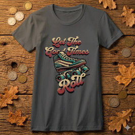 レトロ80年代ローラースケートTシャツ Tシャツ