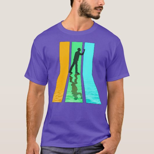 レトロ80年代ヴィンテージスタイルのダーツ Tシャツ (正面)
